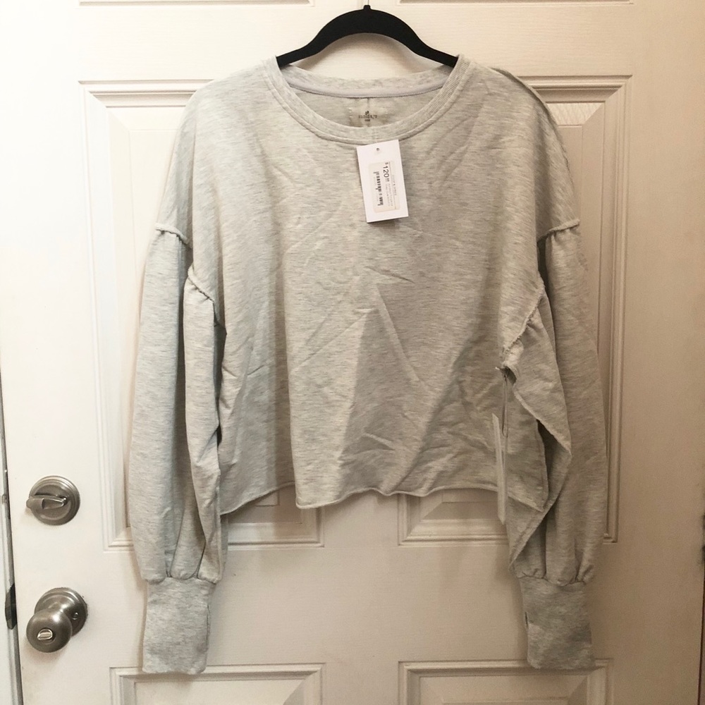 NWT Coop & Spree balloon slv heathered pullover !